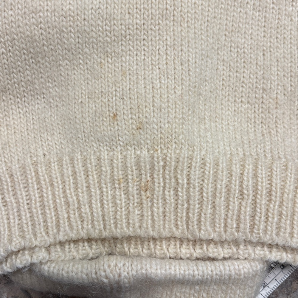 Men's Turtleneck Sweater - Cream and Black - Picture 6 of 6